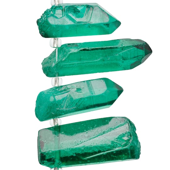 12 Pack: Sedona Aqua Quartz Crystal Beads by Bead Landing™